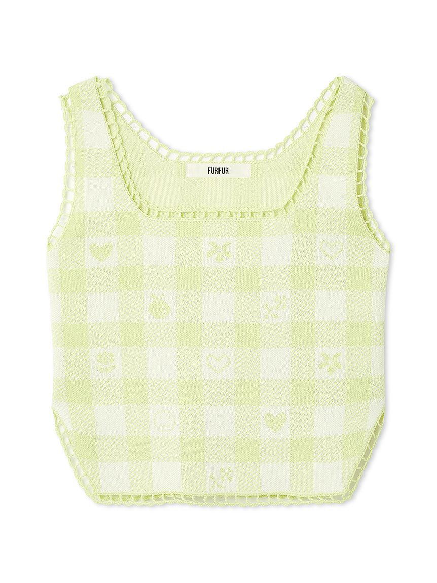 FURFUR「ギンガムジャガードプルオーバー」|ニット・セーター|