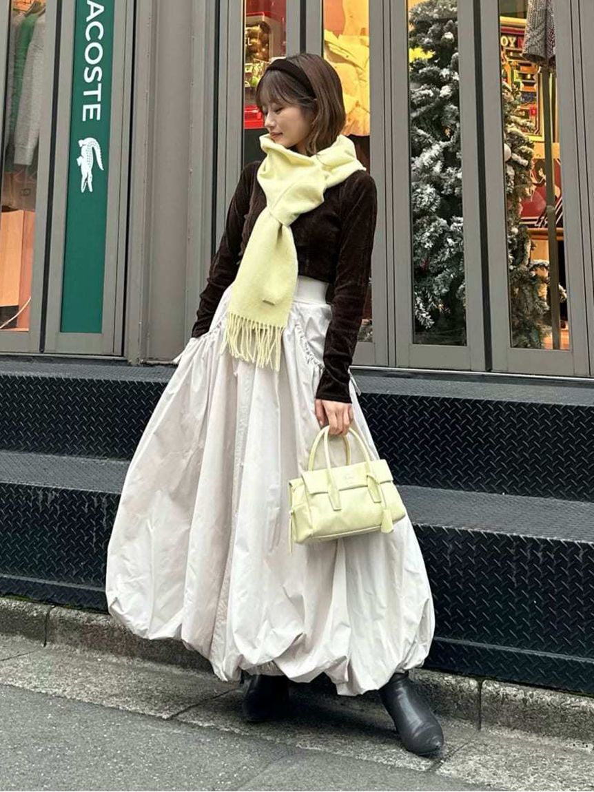 SNIDEL「カシミア混ロングリボンマフラー」|マフラー|