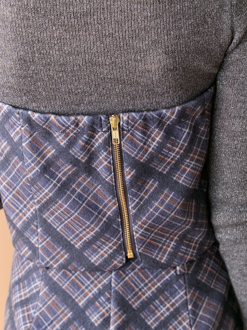 LILY BROWN「ウーリーチェックプリントビスチェ」|ベスト・ジレ|