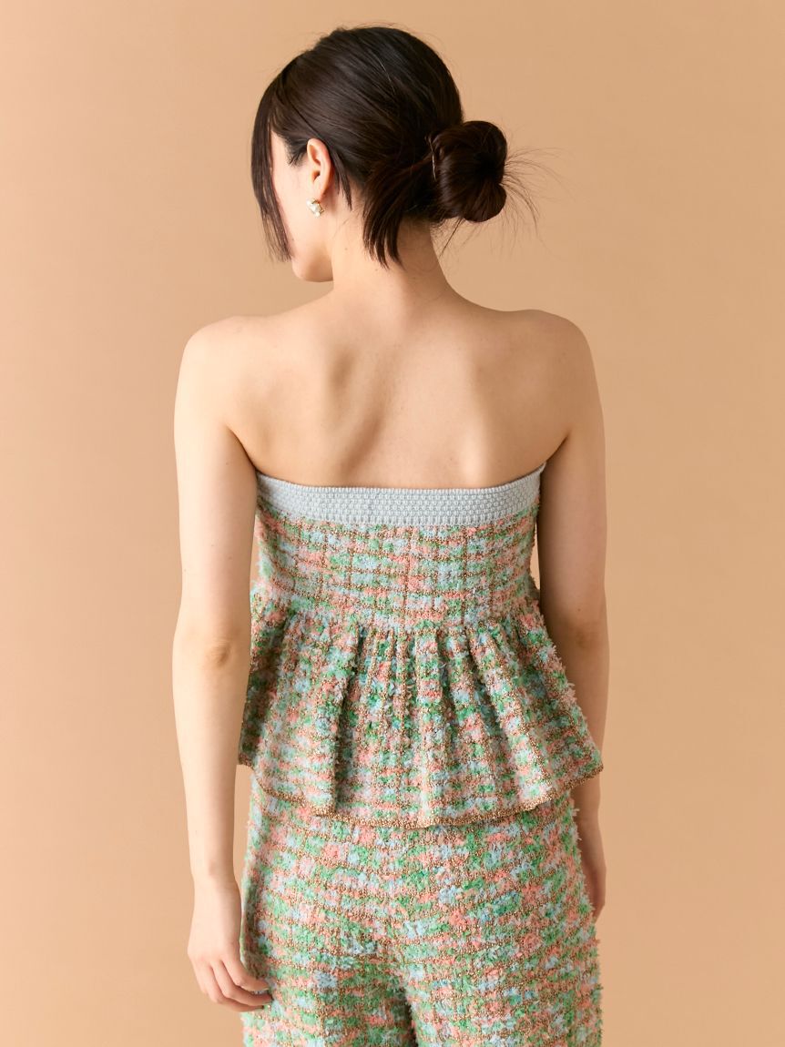 LILY BROWN「ツイードニットペプラムビスチェ」|ベスト・ジレ|