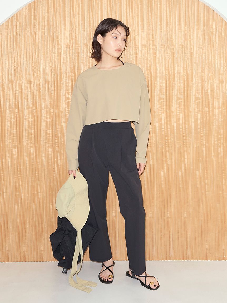 styling/「【S/S(エスバイエス)】テーパードパンツ＜ウォッシャブル・UV・接触冷感＞」|その他|BLK