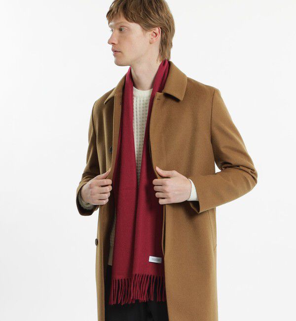 MACKINTOSH PHILOSOPHY「ウォッシャブルカシミヤ ソリッドマフラー」|マフラー|レッド