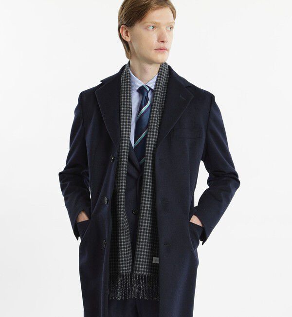 MACKINTOSH PHILOSOPHY「ウォッシャブルカシミヤ ブリティッシュチェックマフラー」|マフラー|チャコールグレー