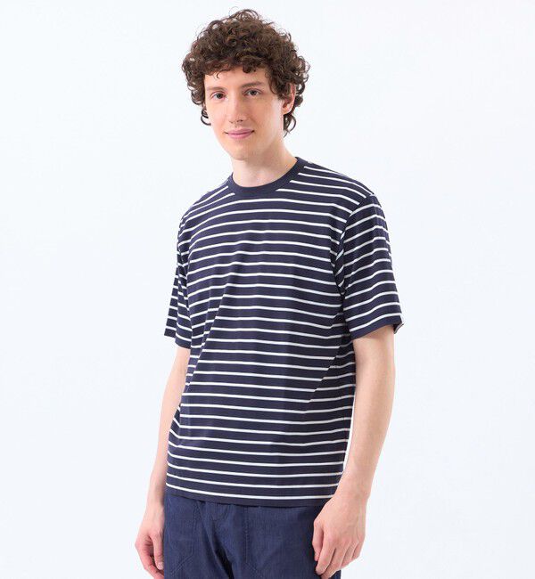 MACKINTOSH PHILOSOPHY「ポップコーンボーダー クルーネックTシャツ」|Tシャツ・カットソー|ブルー