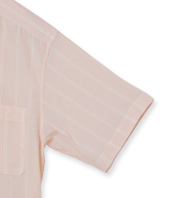 MACKINTOSH PHILOSOPHY「GREY LABEL ストライプバンドカラー半袖シャツ」|シャツ・ブラウス|