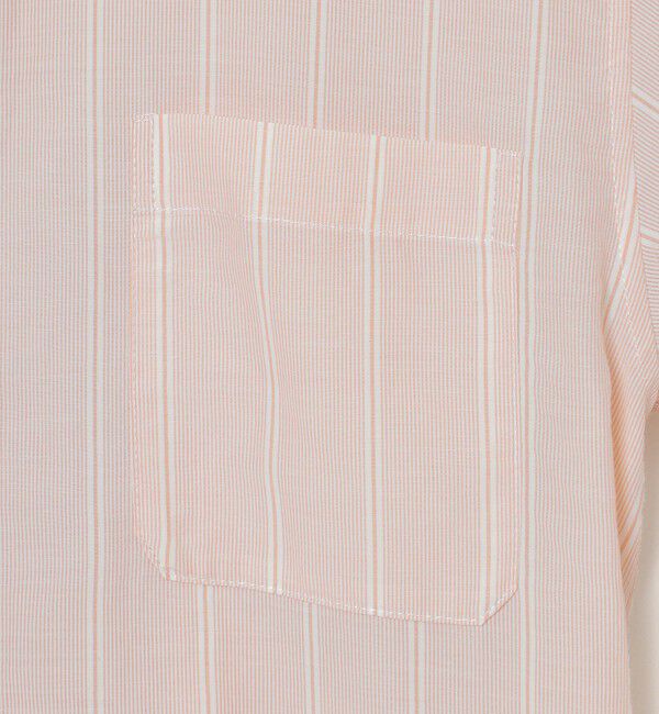 MACKINTOSH PHILOSOPHY「GREY LABEL ストライプバンドカラー半袖シャツ」|シャツ・ブラウス|