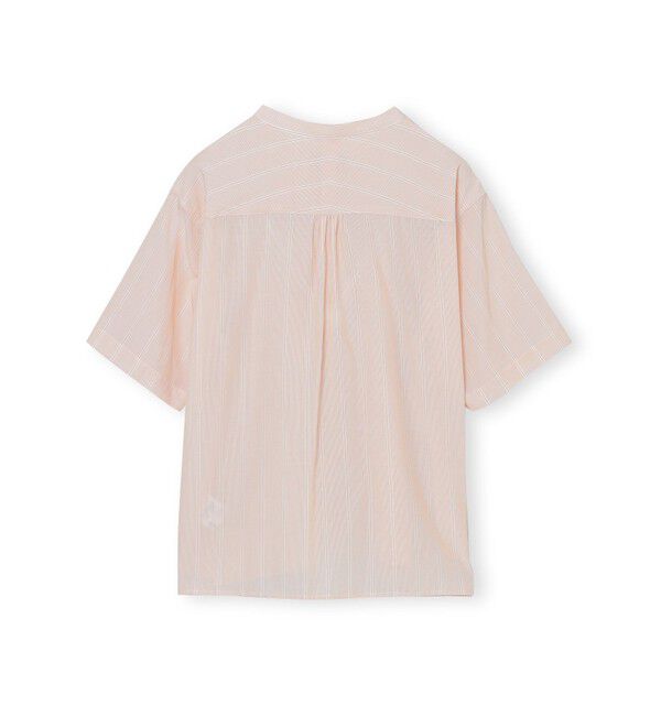 MACKINTOSH PHILOSOPHY「GREY LABEL ストライプバンドカラー半袖シャツ」|シャツ・ブラウス|