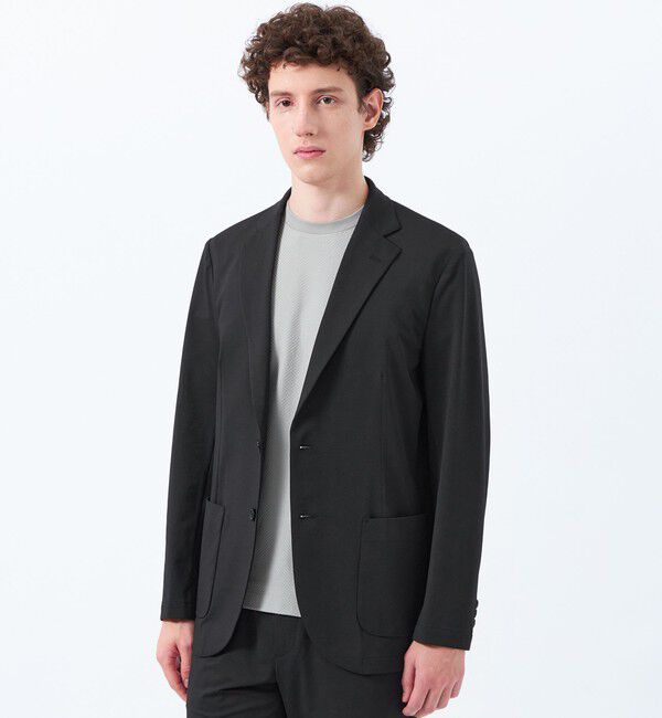 MACKINTOSH PHILOSOPHY「ドライフラットストレッチ ハイパーストレッチメッシュ イージージャケット」|テーラードジャケット|ブラック