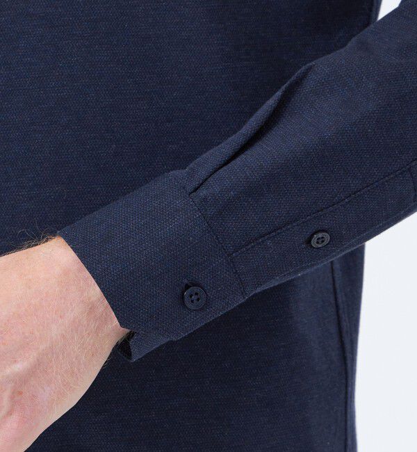 MACKINTOSH PHILOSOPHY「ホリゾンタルカラー ジャージーシャツ ギンガム/無地」|シャツ・ブラウス|