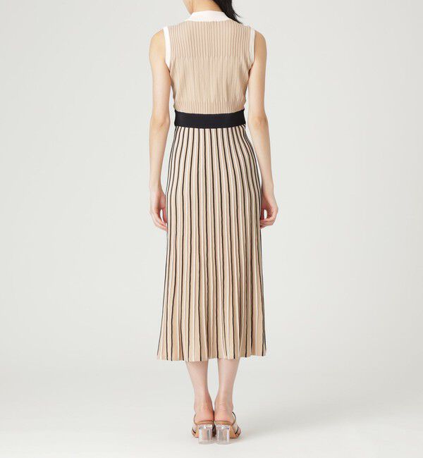  「【ドラマ着用商品】ストライプブロッキングニットドレス」|ワンピース|