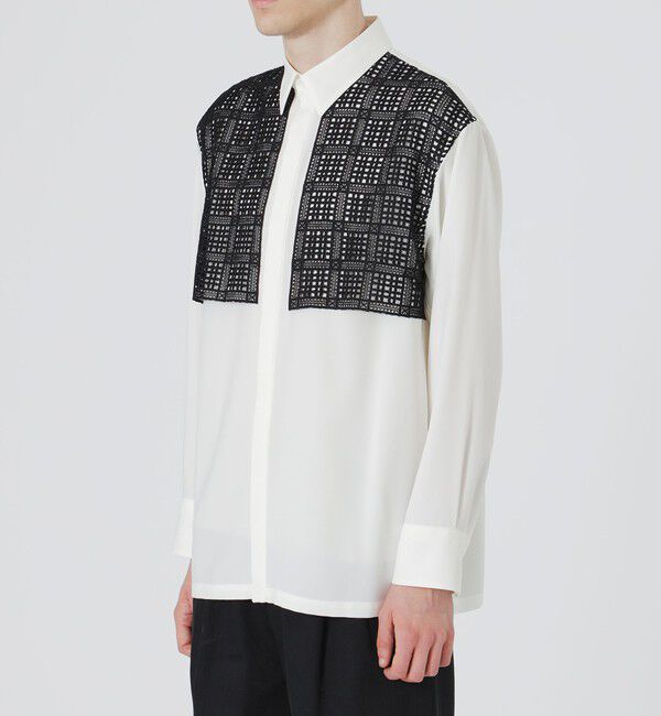  「スクエアレースコンビシャツ」|シャツ・ブラウス|