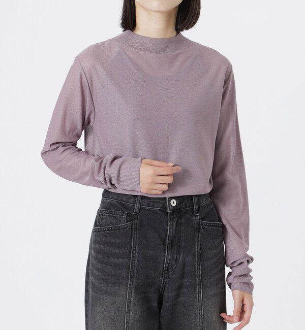  「ラメシアーハイゲージトップス」|ニット・セーター|