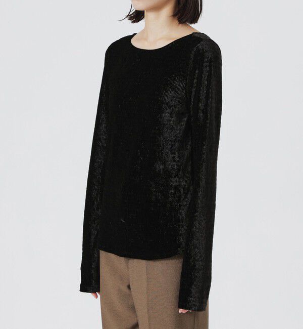  「バックオープンベロアトップス」|Tシャツ・カットソー|