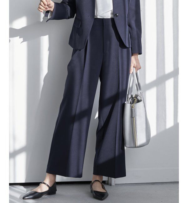 IKKA LOUNGE「ウォッシャブルワイドパンツ」|その他|ネイビー