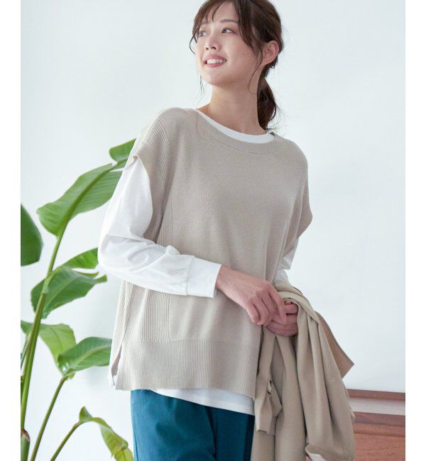 ikka「【2点セット】3WAYニットベストアンサンブル」|ニット・セーター|