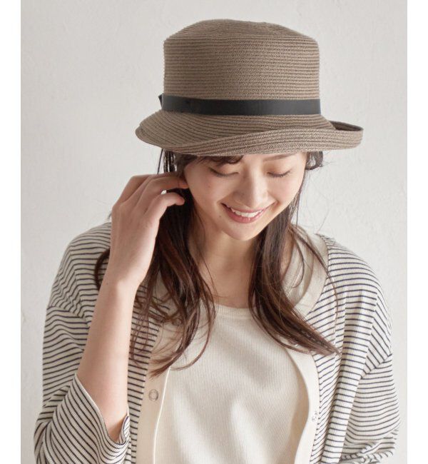 ikka「雑材ブリムアップハット」|その他|グレイ