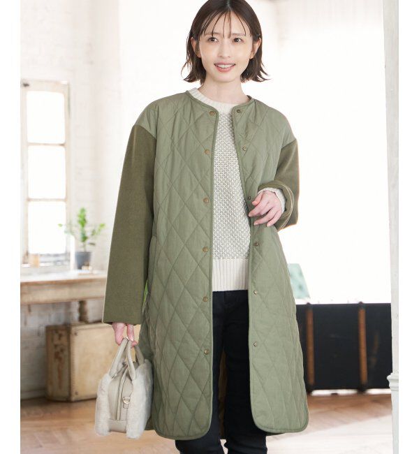 ikka「【雑誌InRed12月号掲載】 切り替えキルティング軽量コート」|その他|