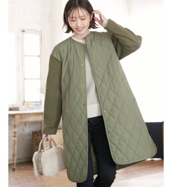 ikka「【雑誌InRed12月号掲載】 切り替えキルティング軽量コート」|その他|