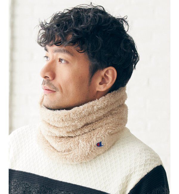 ikka「Champion　ファーネックウォーマー」|マフラー|ベージュ