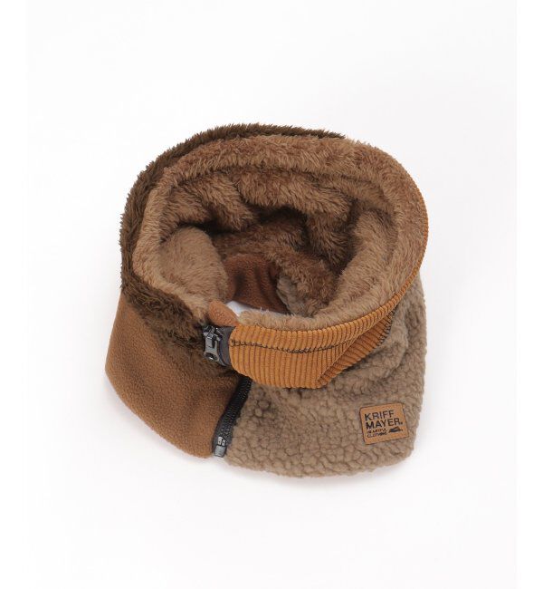ikka「KRIFF MAYER クリフメイヤー 切り替えネックウォーマー」|マフラー|ブラウン