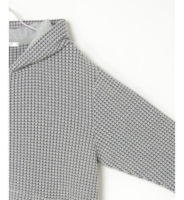 ikka「ビッグワッフルジップパーカー」|カーディガン|