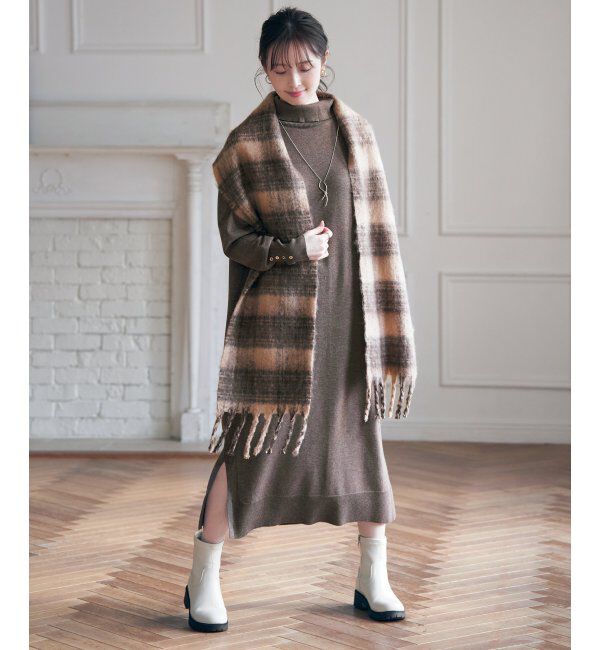 IKKA LOUNGE「タートルニットスリットワンピース」|その他|