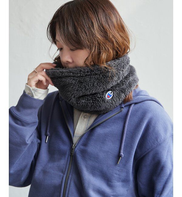 ikka「Champion チャンピオンファーネックウォーマー」|マフラー|