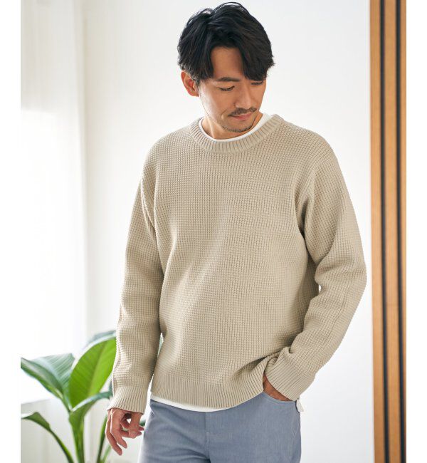 ikka「【2点セット】GOKU楽ニットクルーインナーセット」|プルオーバー|