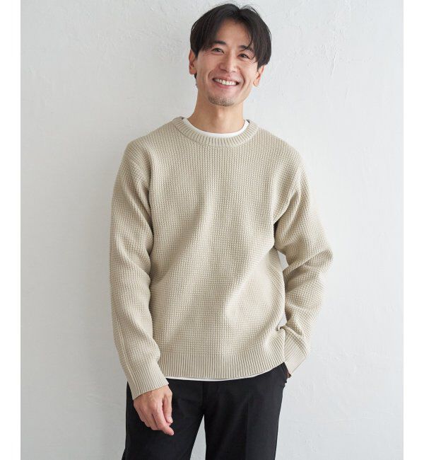 ikka「【2点セット】GOKU楽ニットクルーインナーセット」|プルオーバー|