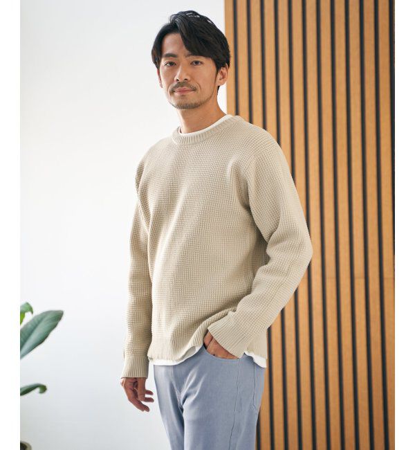 ikka「【2点セット】GOKU楽ニットクルーインナーセット」|プルオーバー|