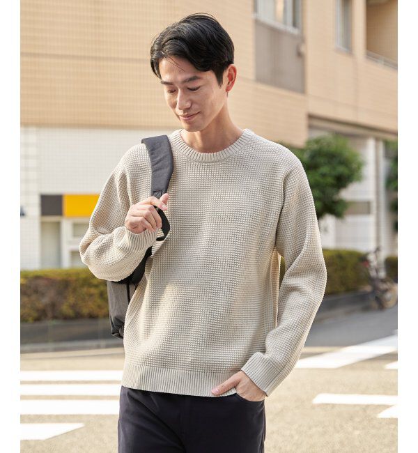 ikka「【2点セット】GOKU楽ニットクルーインナーセット」|プルオーバー|