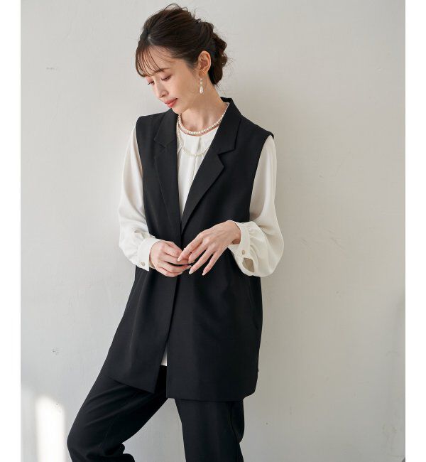 IKKA LOUNGE「【フォーマル対応】ジレセットアップ3点セット」|ドレス|