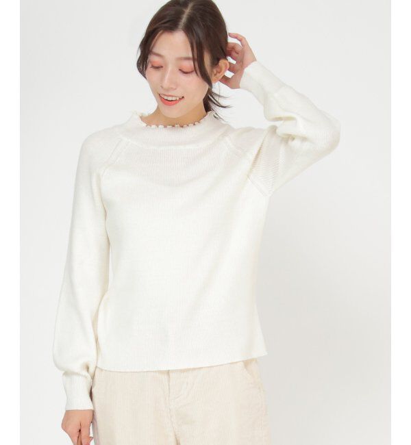 Lbc with Life「メローリブニット」|カーディガン|ホワイト