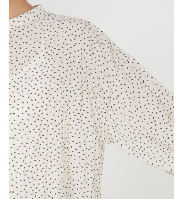 Lbc with Life「楊柳バンドカラーブラウス」|シャツ・ブラウス|