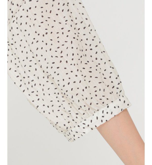 Lbc with Life「楊柳バンドカラーブラウス」|シャツ・ブラウス|