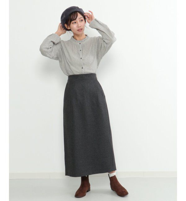 Lbc with Life「【2WAY】ウールライクサス付きIラインスカート」|スカート|