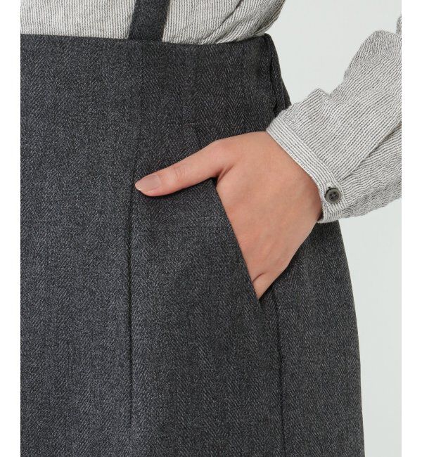 Lbc with Life「【2WAY】ウールライクサス付きIラインスカート」|スカート|