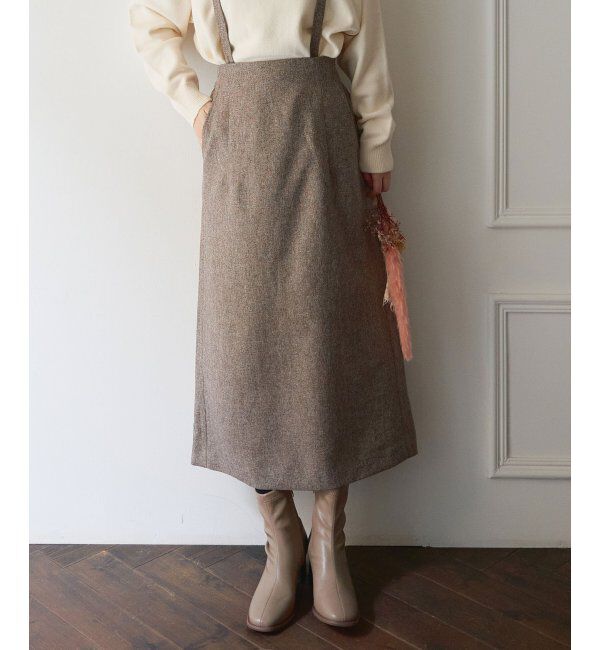 Lbc with Life「【2WAY】ウールライクサス付きIラインスカート」|スカート|