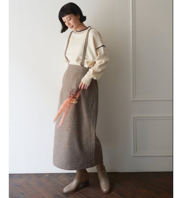 Lbc with Life「【2WAY】ウールライクサス付きIラインスカート」|スカート|