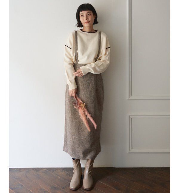 Lbc with Life「【2WAY】ウールライクサス付きIラインスカート」|スカート|