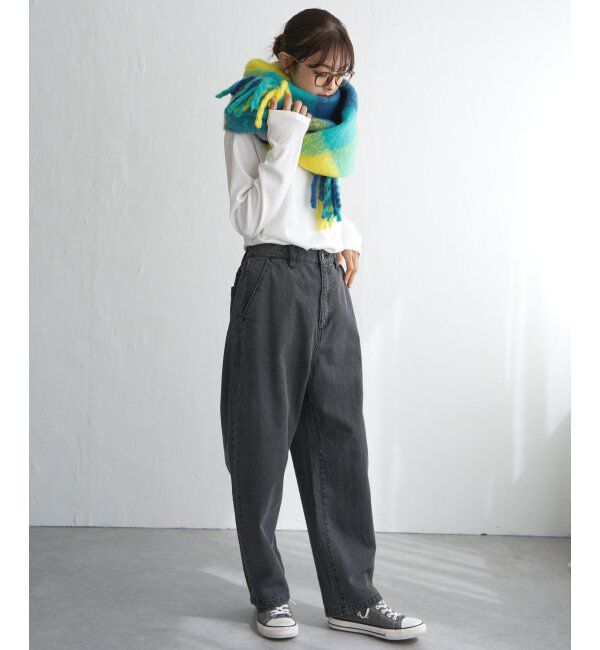 Lbc with Life「ブロックチェックストール」|マフラー|