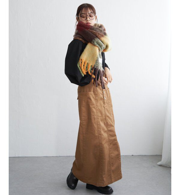 Lbc with Life「ブロックチェックストール」|マフラー|