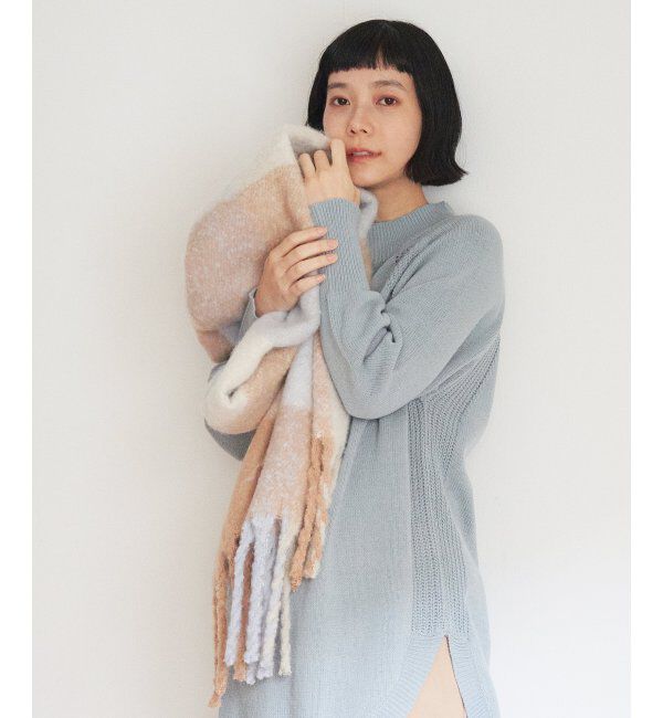 Lbc with Life「ブロックチェックストール」|マフラー|