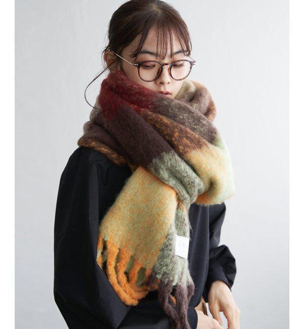 Lbc with Life「ブロックチェックストール」|マフラー|