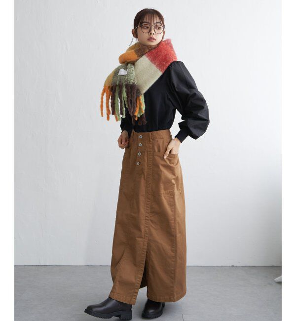 Lbc with Life「ブロックチェックストール」|マフラー|