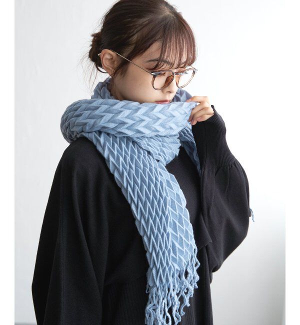 Lbc with Life「ダイヤプリーツストール」|マフラー|