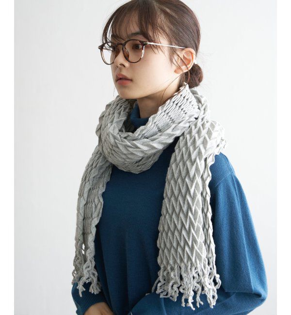 Lbc with Life「ダイヤプリーツストール」|マフラー|