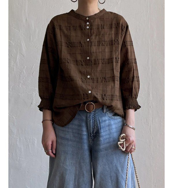 Lbc with Life「3WAYシャドーチェックブラウス」|シャツ・ブラウス|