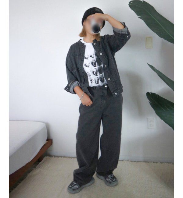 Lbc with Life「アシメボタンカーブデニムパンツ」|その他|