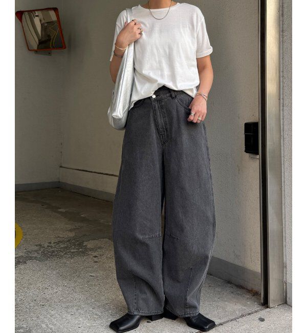Lbc with Life「アシメボタンカーブデニムパンツ」|その他|